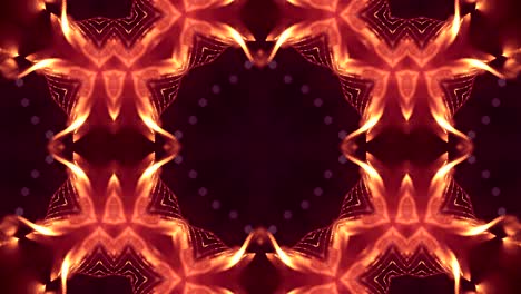 microworld, mandala o fondo de neón ornamental abstracto. composición dorada simétrica compleja con partículas de brillo que forman estructuras onduladas como en un caleidoscopio. animación suave en bucle 4k 3d. 67