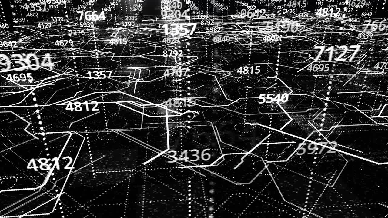 Abstract Circuit Board Pattern with Numbers