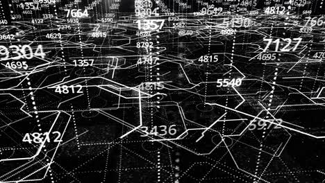 abstract circuit board pattern with numbers