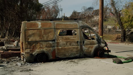 burnt van aftermath