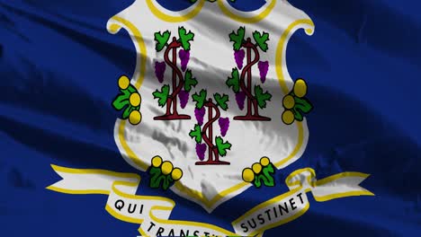 Nahaufnahme-Der-Wehenden-Flagge-Des-Bundesstaates-Connecticut-Der-Vereinigten-Staaten-Von-Amerika