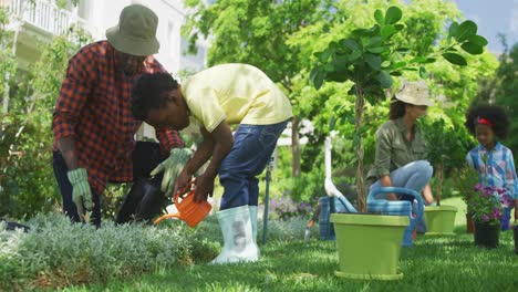 jardinería familiar juntos