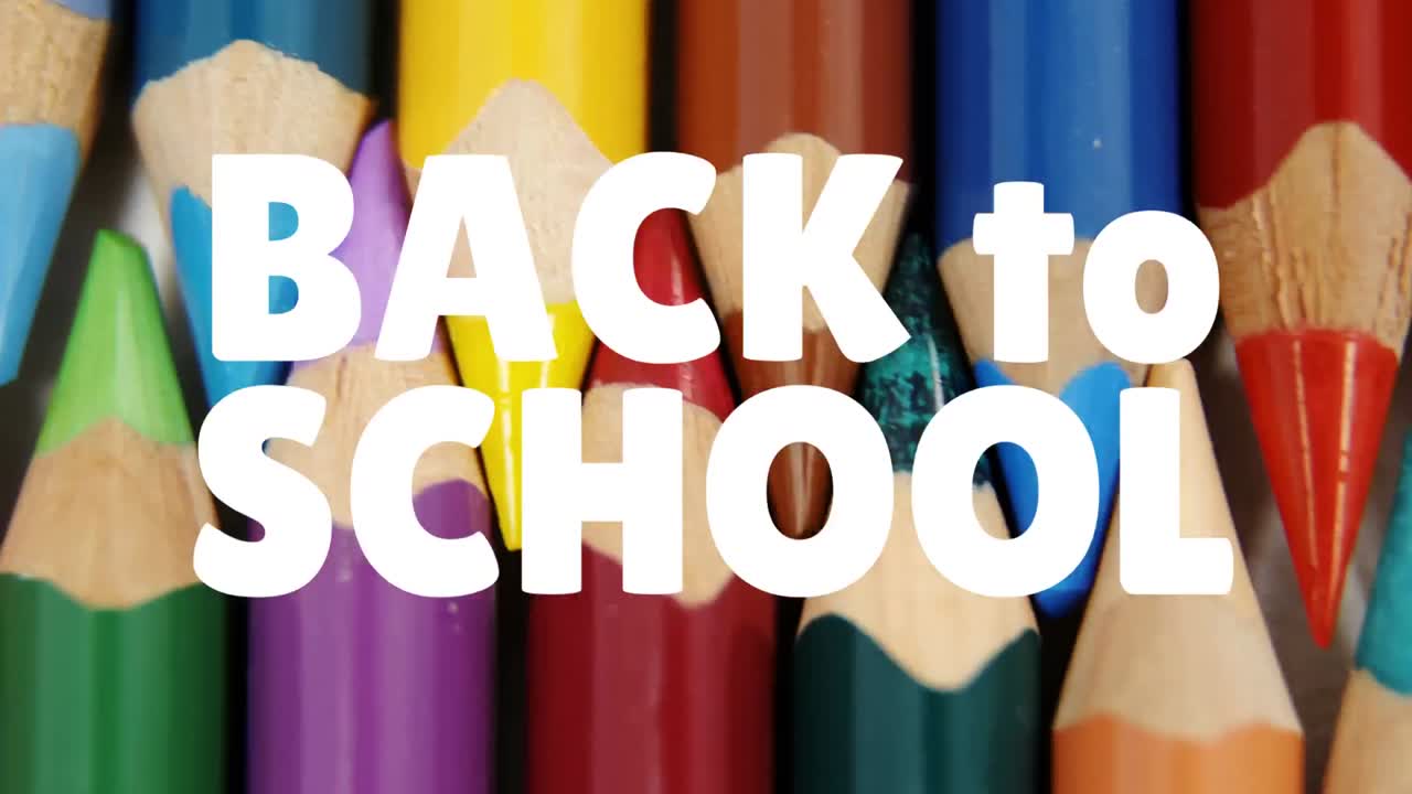 학교로 돌아가는 디지털 생성 비디오 4k