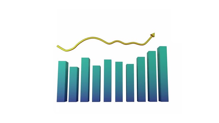 Chart showing changing statistics