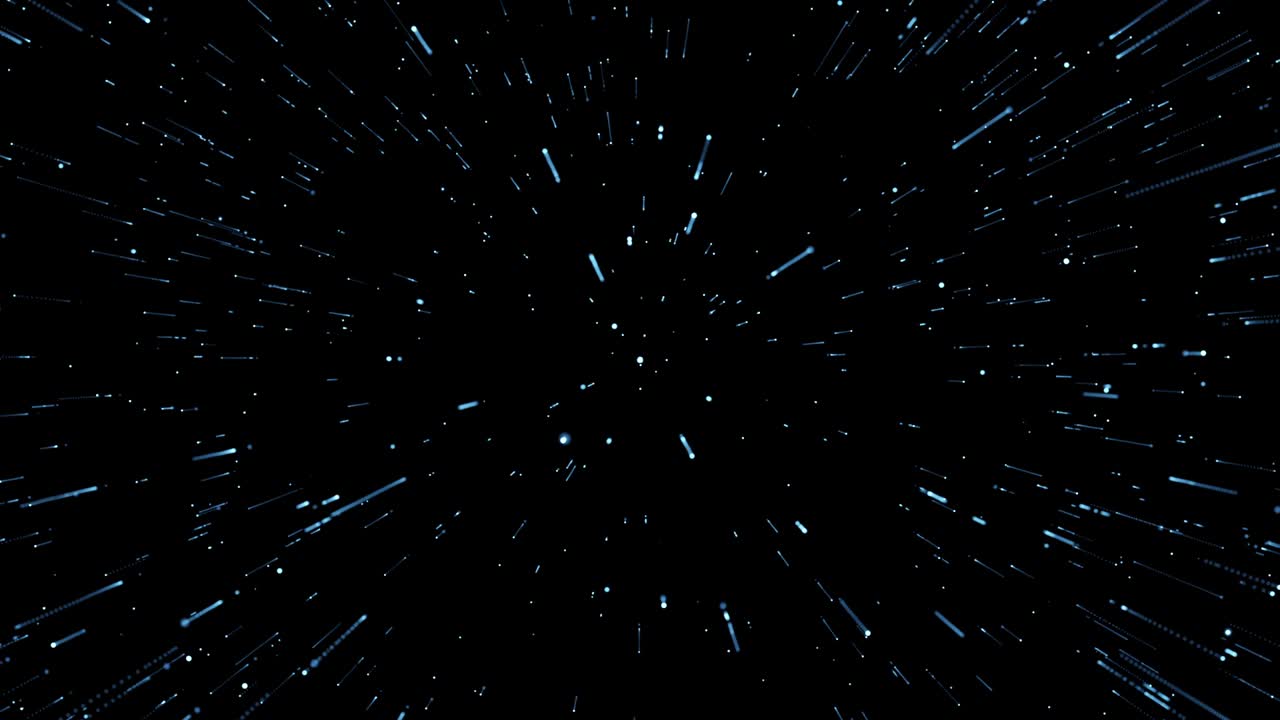 Universe blue dust with stars on black background