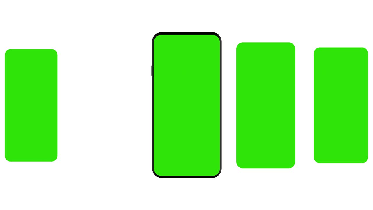 Smartphone with blank green sliding