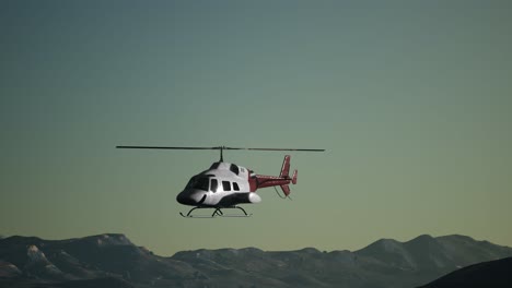 Extremer-Zeitlupenflughubschrauber-Und-Sonnenuntergangshimmel