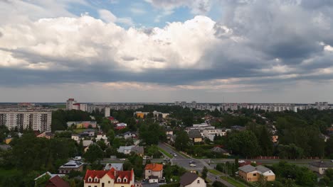 darzciems neighborhood in riga, showcasing residential buildings and green spaces, aerial view
