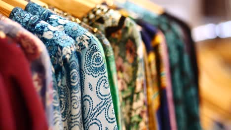 Close-up-of-many-women-cloths-display-for-sale