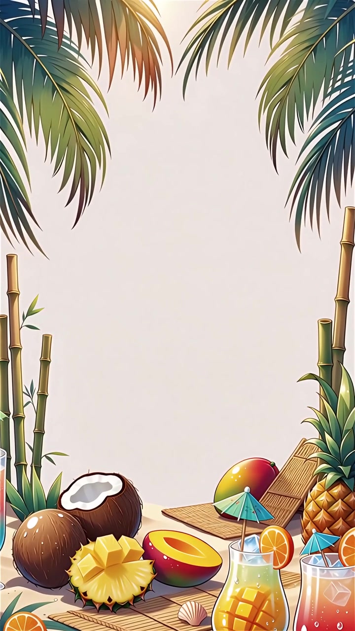 Animazione di Sfondo Estivo Tropicale 4K