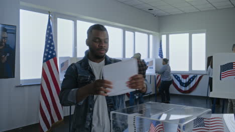 voting at a polling place