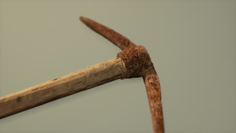 Close-up-of-an-old-rusted-pickaxe-head