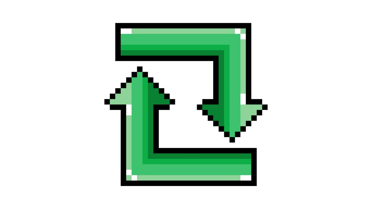 Pixel Art Pop-up Icon Animation with arrows forming a continuous loop (5).mov