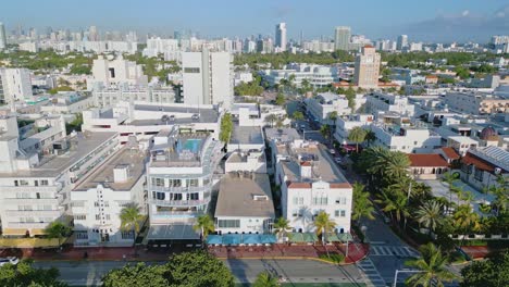 Drone-view-of-Downtown-Miami-city,-Florida,-United-States