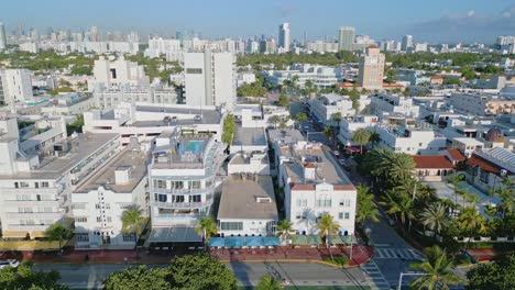 drone view of downtown miami city, florida, united states