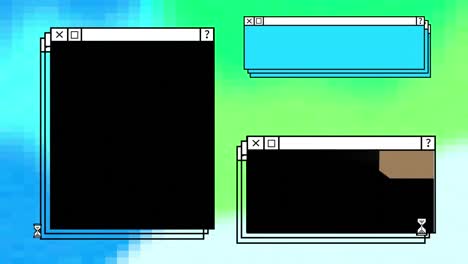 animación de texto funk , procesamiento de datos y cajas de cartón