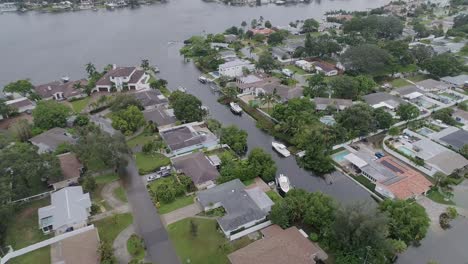 4k drone video of flooding caused by storm surge of hurricane idalia in st