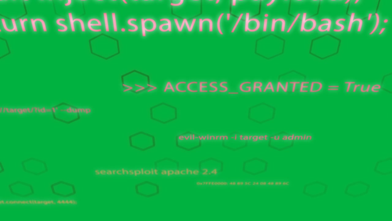 Camera pulling back hexes and code drifting into ribbon horizon revealing depth, transparent bg