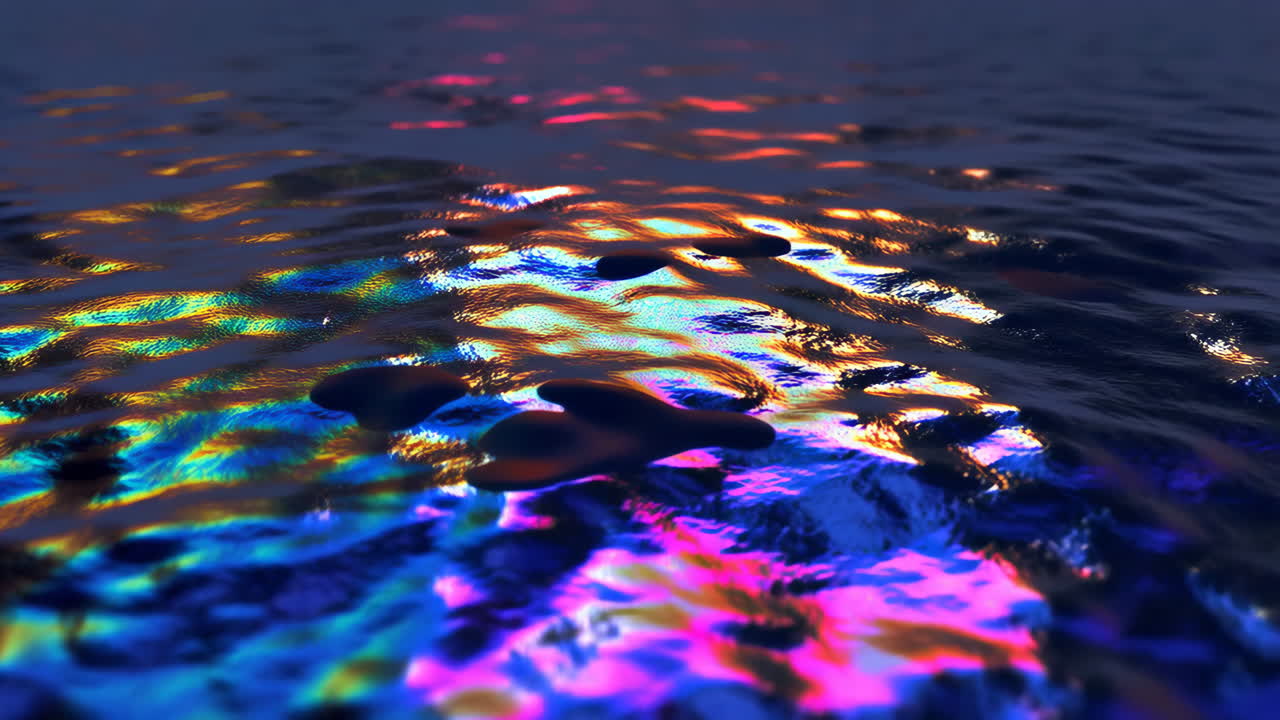 Iridescent Water Reflection