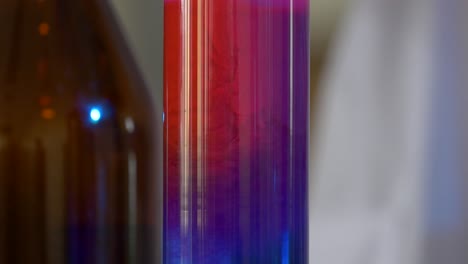 colorful chemical reaction in a test tube