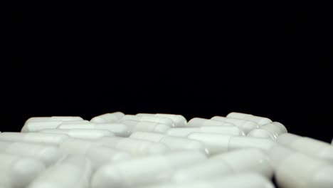 white healthy diet suplement medicine pills 4k  hq mega super macro view shoot