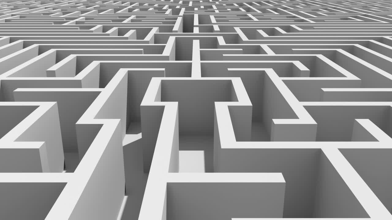 복잡한 미로의 오버헤드