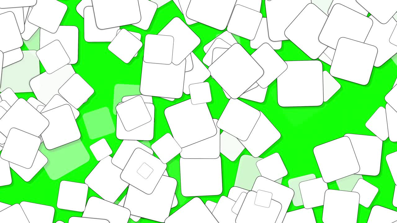 Green screen and moving white rectangle video