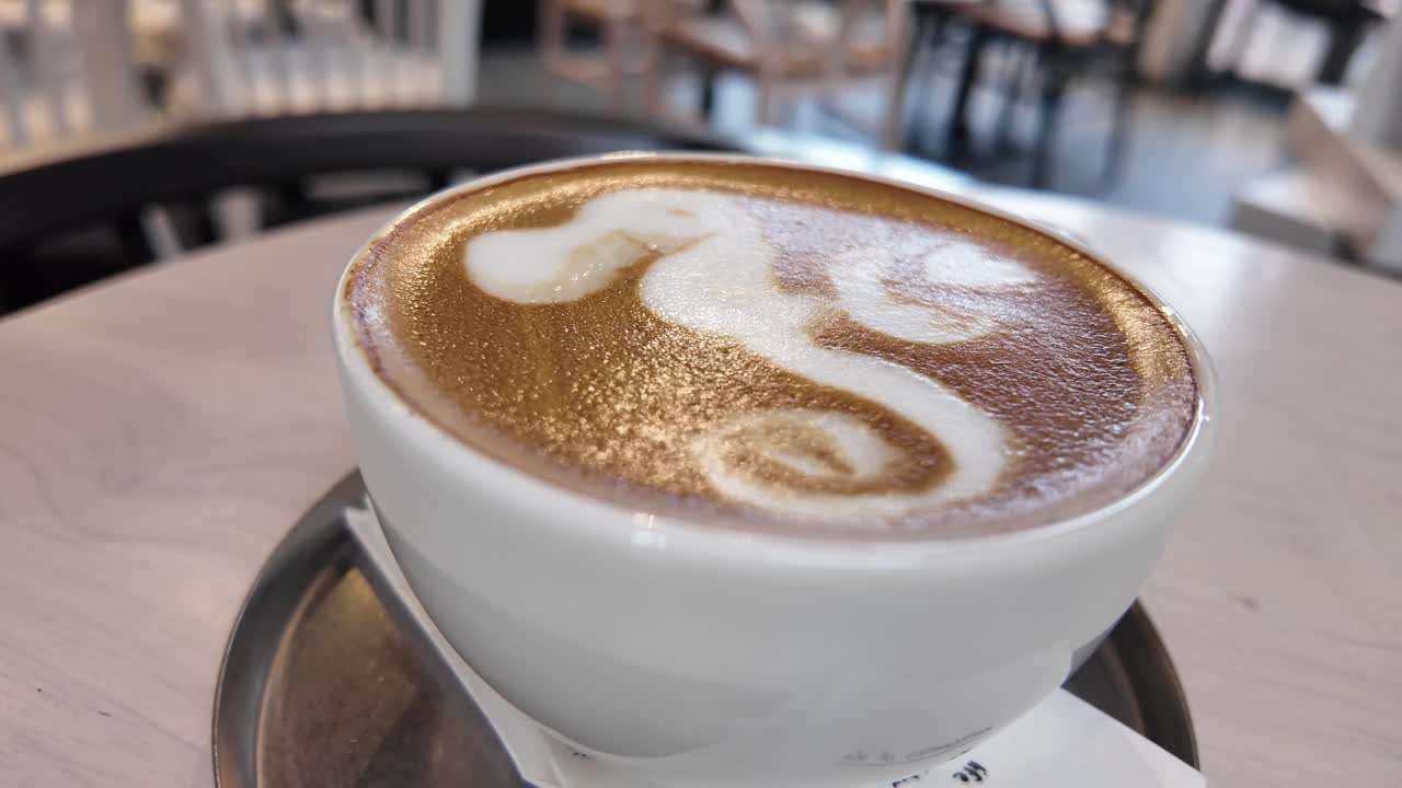 Coffee with latte art