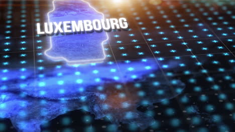 Digital-map,-Luxembourg-country