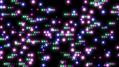 circular pattern of glowing, colorful dots a vibrant dance of energy