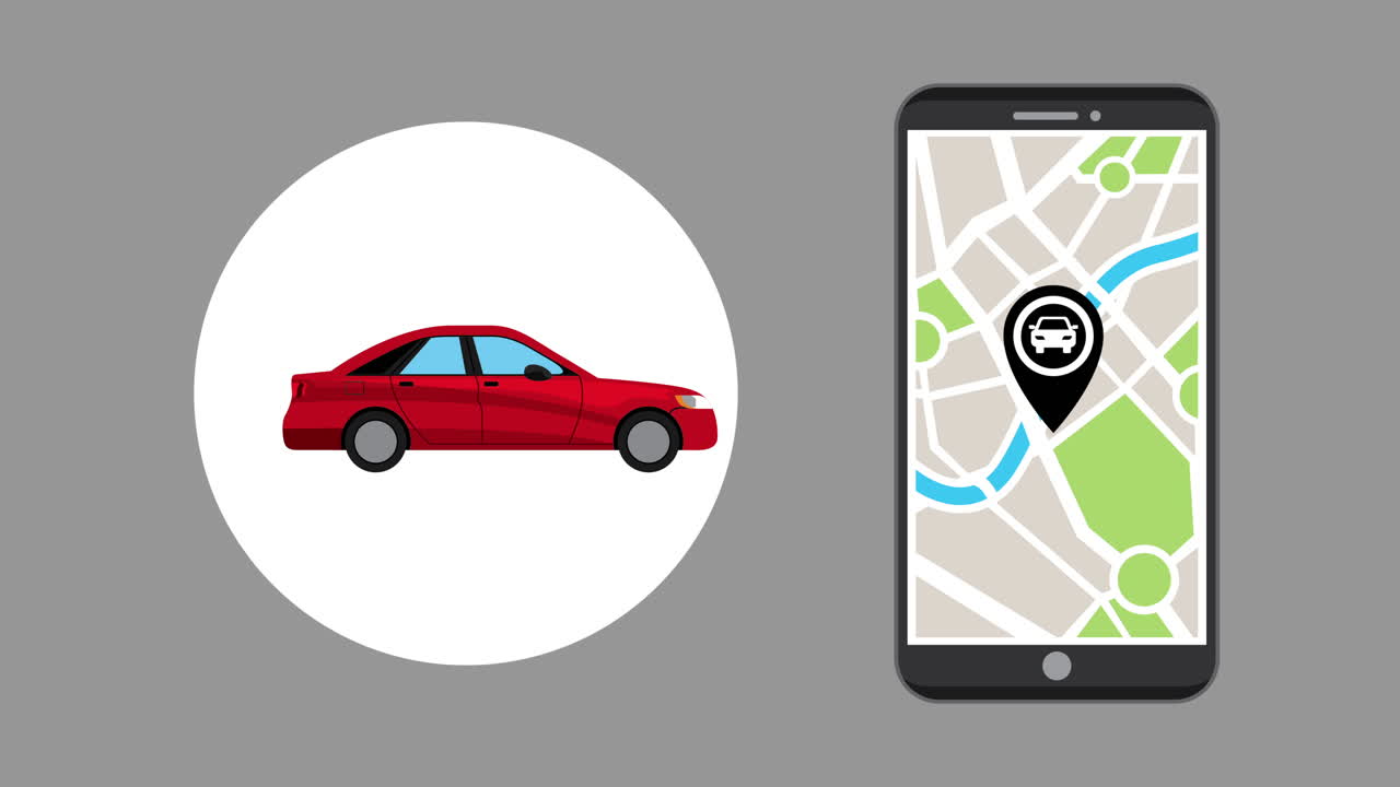 teléfono inteligente con aplicación de transporte de vídeo