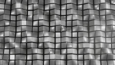 gray 4k render 3d para publicidad, telón de fondo, arquitectura y arte. formas geométricas patrón cuadrado de fondo 3d movimiento abstracto animado de video de bucle sin costuras. colores de textura de pared de bloque en blanco.