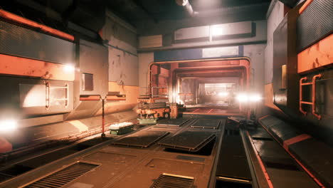 sci-fi industrial corridor