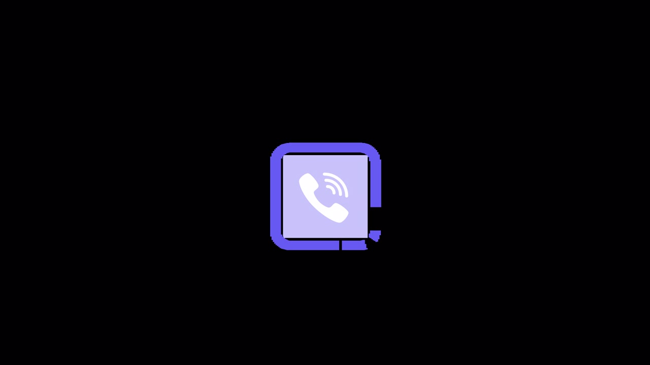 Animated Phone Call Icon on Black Background