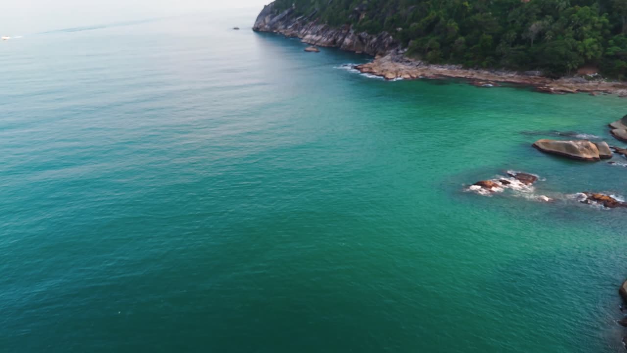 Turquoise waters aerial, Koh Phangan coast, Thailand