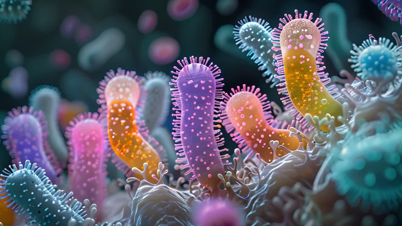 Vibrant Microscopic Organisms