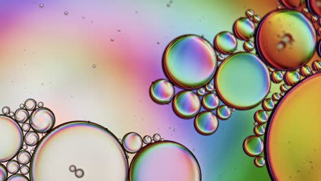 abstract colorido alimentos gotas de aceite burbujas y esferas que fluyen