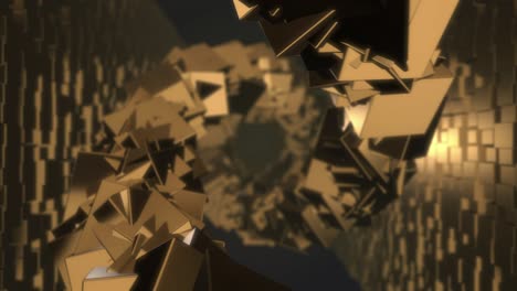golden cubes spiral