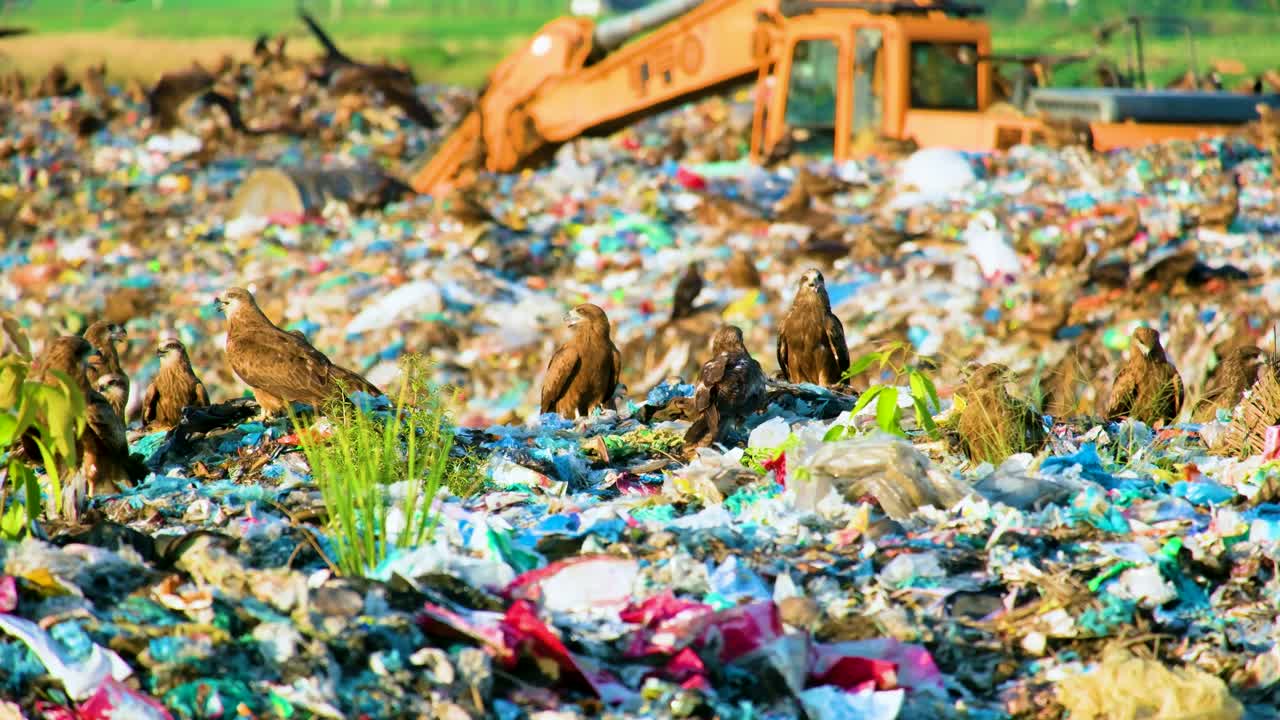 un vertedero lleno de basura en bangladesh destaca la contaminación
