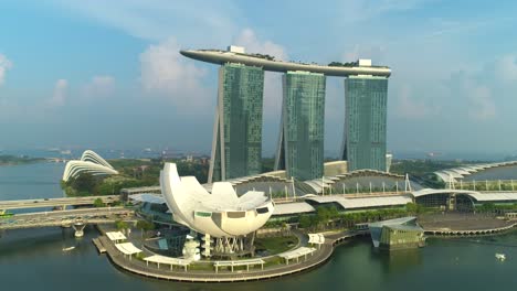 marina bay sands, singapore - aerial view