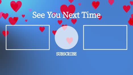 heart mark gradation particles end card ending screen motion graphics