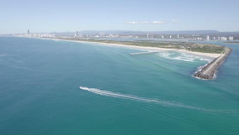 south stradbroke island - the spit - southport - gold coast - qld - queensland - australia - aerial shot