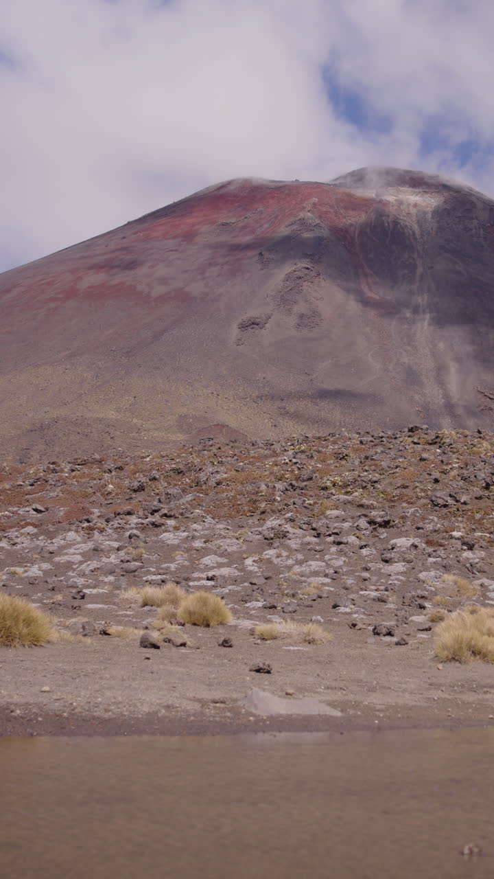 Volcanic Landscape of a New Zealand Mountain