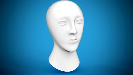 head of a dummy. looping footage has 4k resolution.