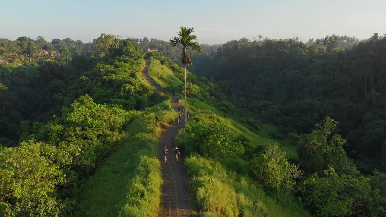 Sentiero al tramonto di Ubud, Bali, Indonesia