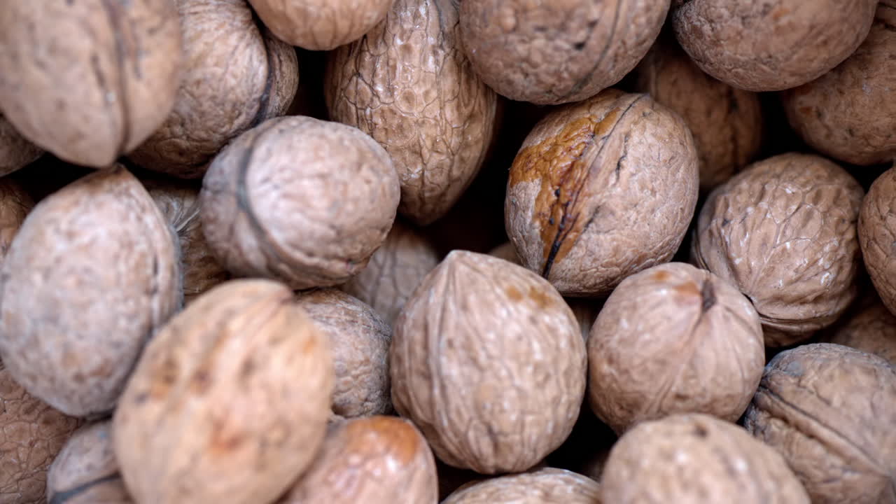 Fresh greek wallnuts macro close up