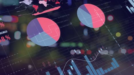 Animation-Der-Datenverarbeitung-über-Dem-Stadtbild