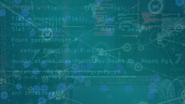 Animation of connections and data processing