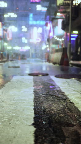 rainy night city street