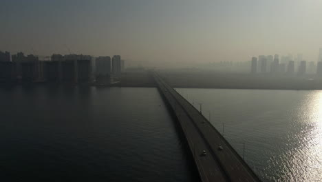 an early morning foggy highway, sangjoo, korea